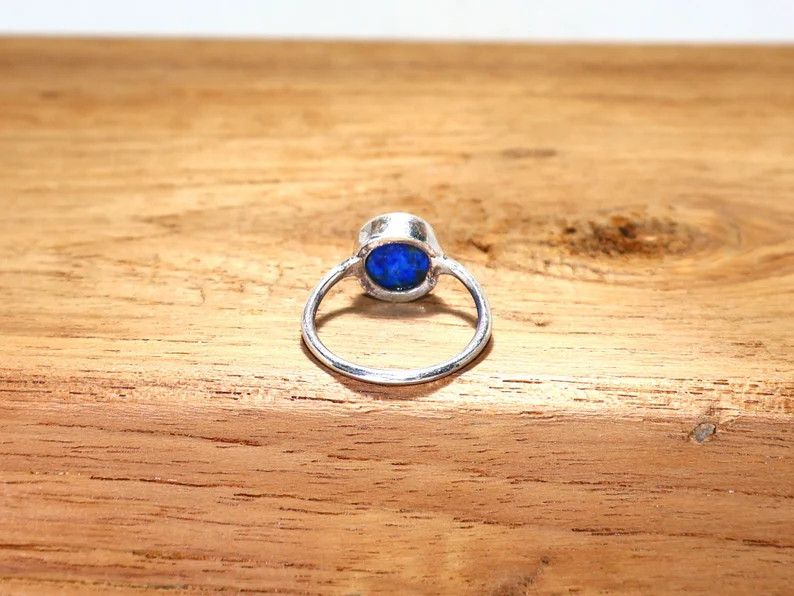 Handmade Handmade Lapis Lazuli Ring: 925 Sterling Silver, Gift idea Size ONE SIZE - 7 Thumbnail