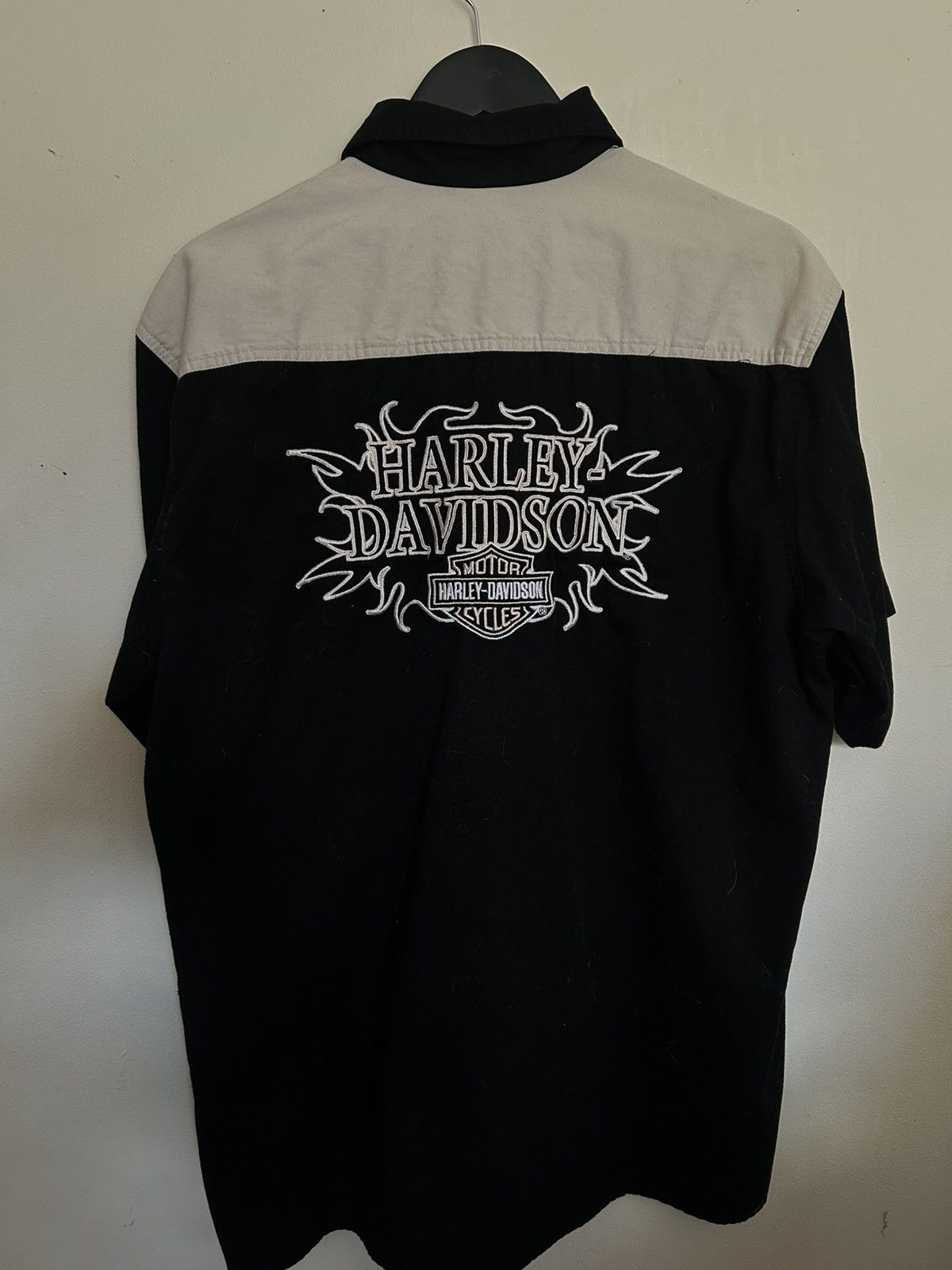 Harley Davidson vintage Harley-Davidson men's button-up short-sleeve shirt. Size US L / EU 52-54 / 3 - 2 Thumbnail