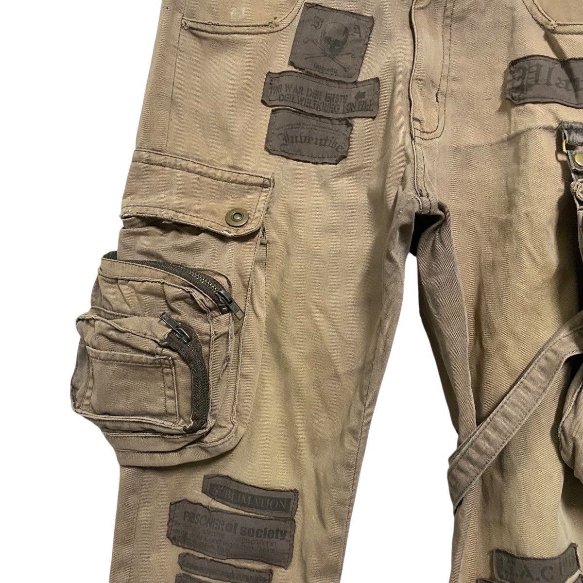 Japanese Brand IN THE ATTIC Sunfaded Holster Cargo Pants Flare Patches Size US 30 / EU 46 - 6 Thumbnail