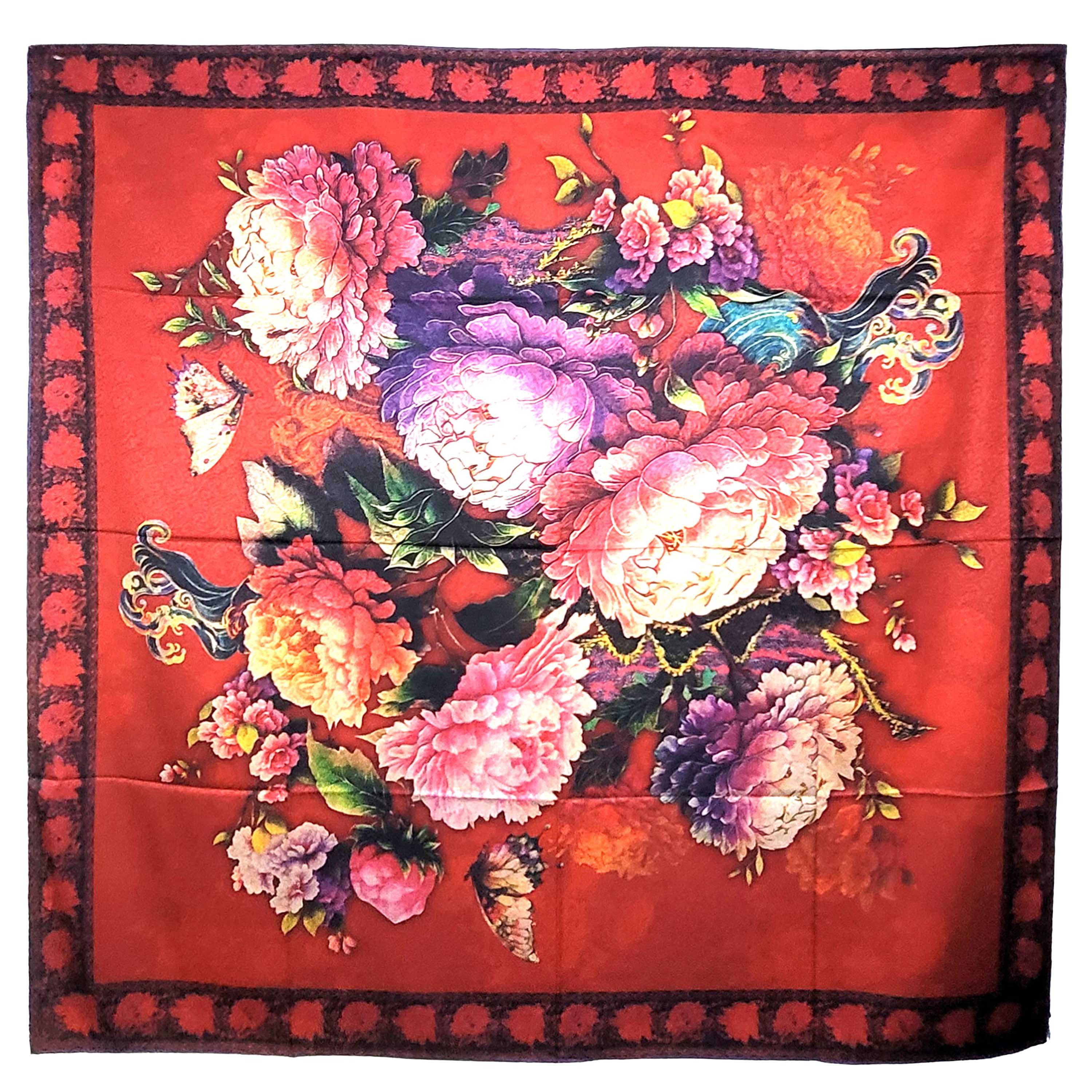 Other NWT Double Sided Silk Scarf 52"x52" Large Square Wrap 3214 Size ONE SIZE - 2 Thumbnail