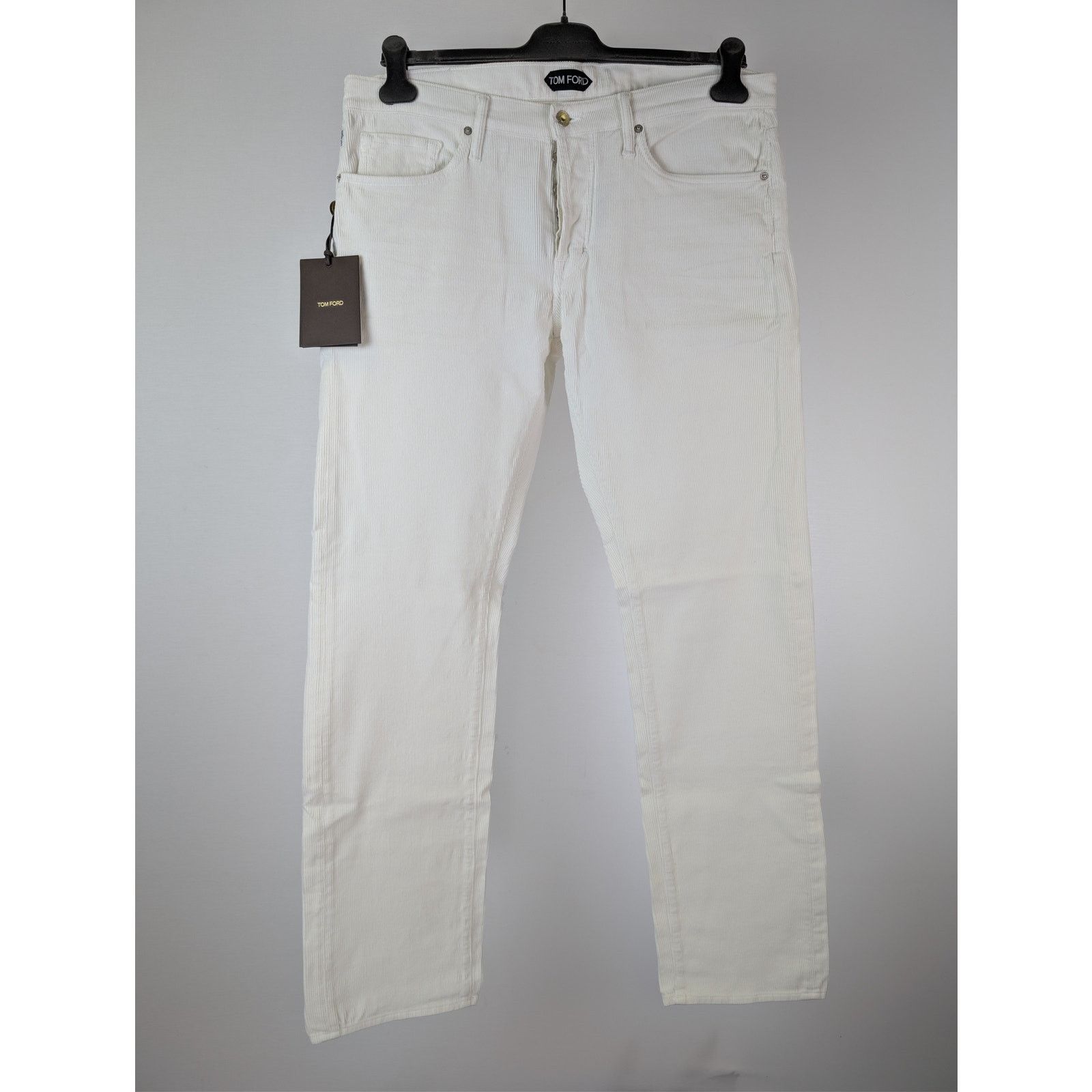 Tom Ford o1rshd1 Straight Fit Denim Jeans in White Size US 34 / EU 50 - 9 Thumbnail