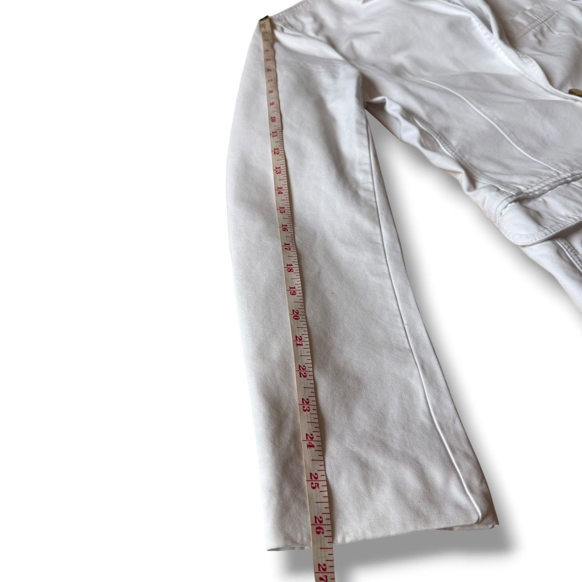 Dolce & Gabbana Dolce & Gabbana White Cotton Single Breast Coat Size 46S - 17 Thumbnail