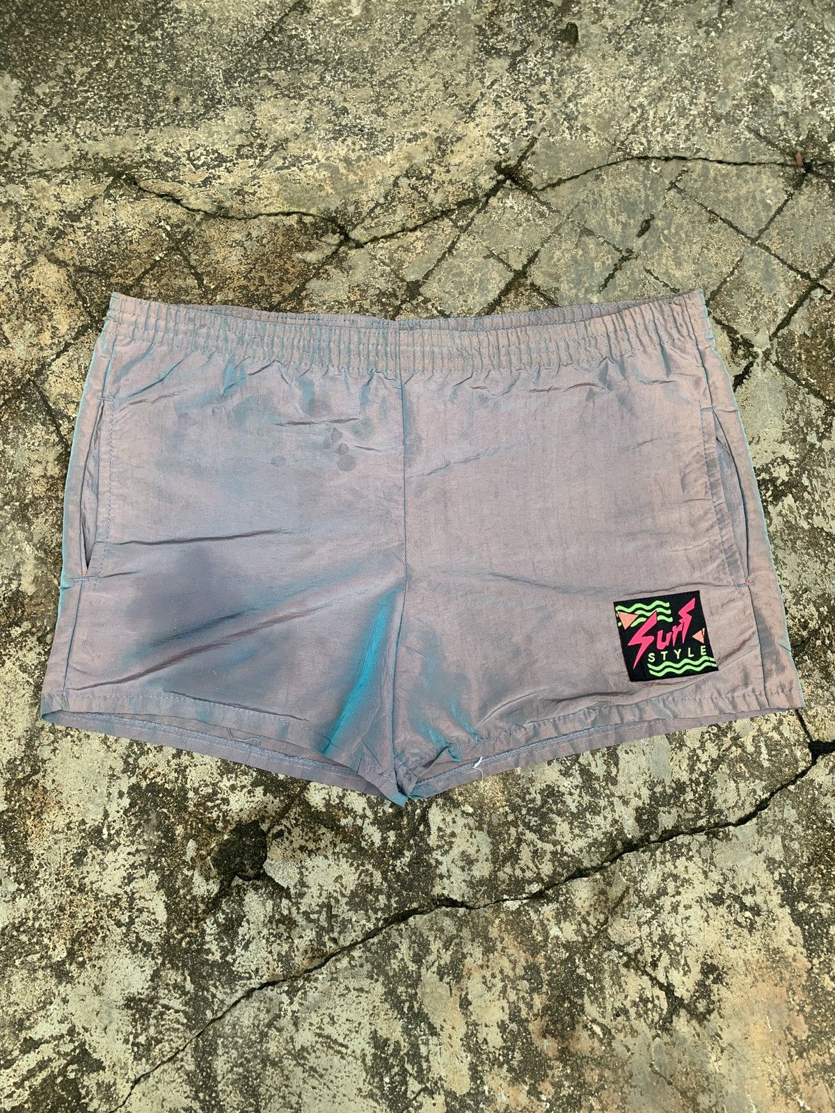 1990s Surf Style USA Iconic Glossy Shorts