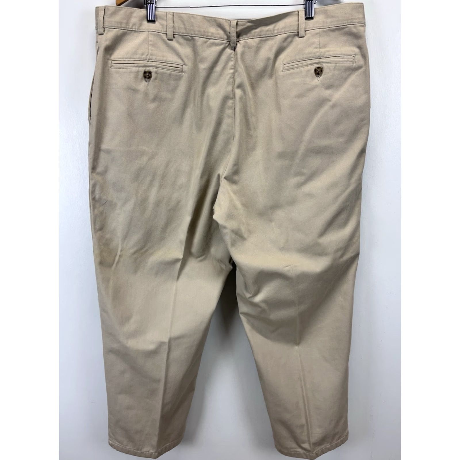 Vintage VINTAGE L.L. Bean Chino Pants 42x30 Flannel Lined Beige Flat Front Mens Casual Outdoors Size US 42 / EU 58 - 3 Thumbnail