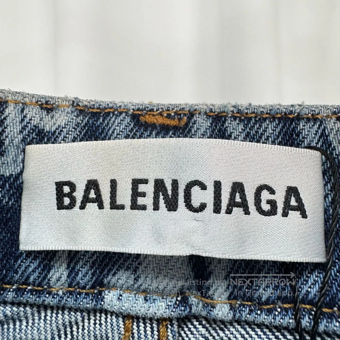 Balenciaga Balenciaga Script Logo All-Over Print Jeans| Size 37" - 5 Thumbnail