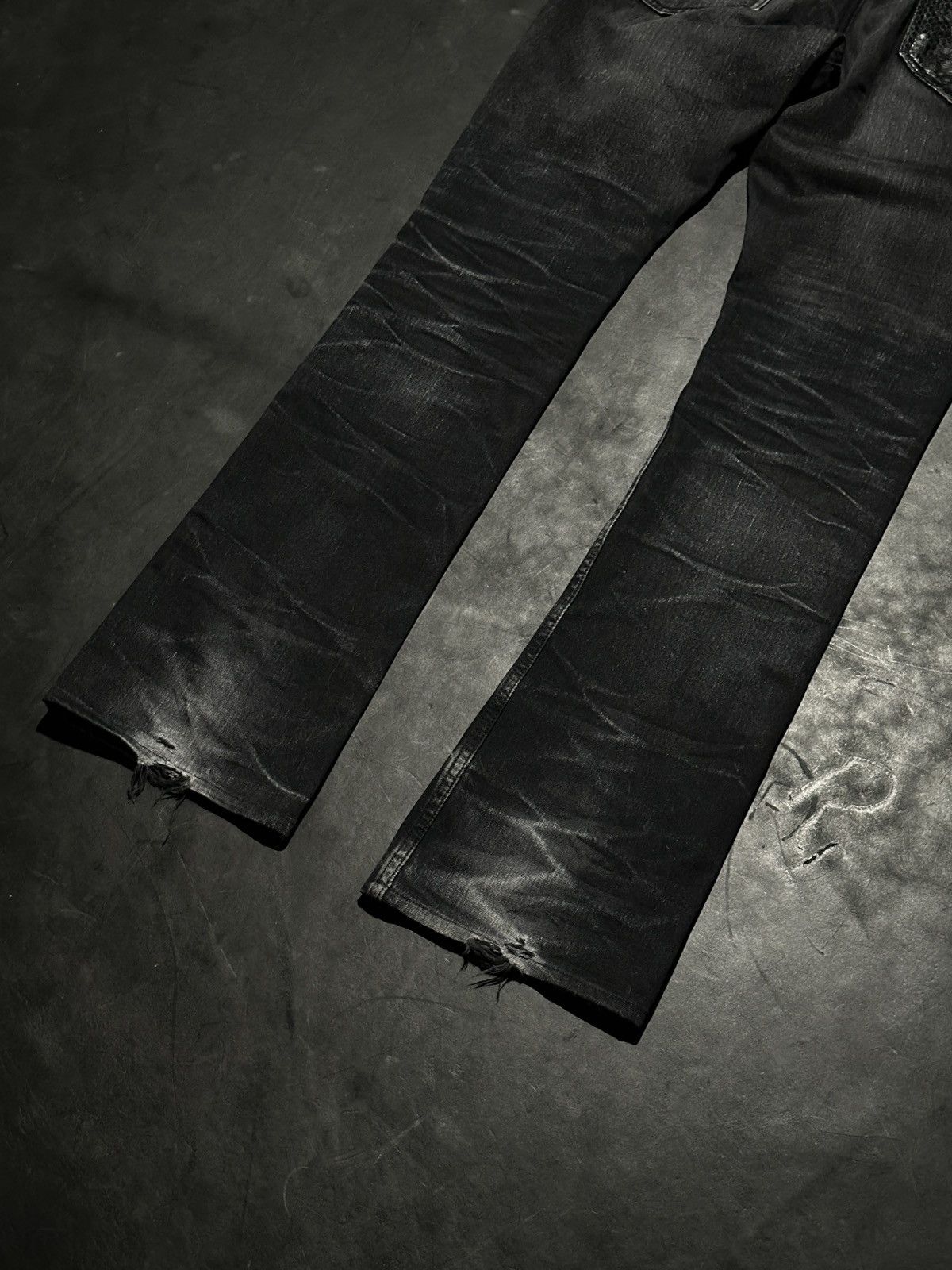 Isamu Katayama Backlash A/W 2010 Python Pocket Bootcut Denim Size US 33 - 4 Thumbnail