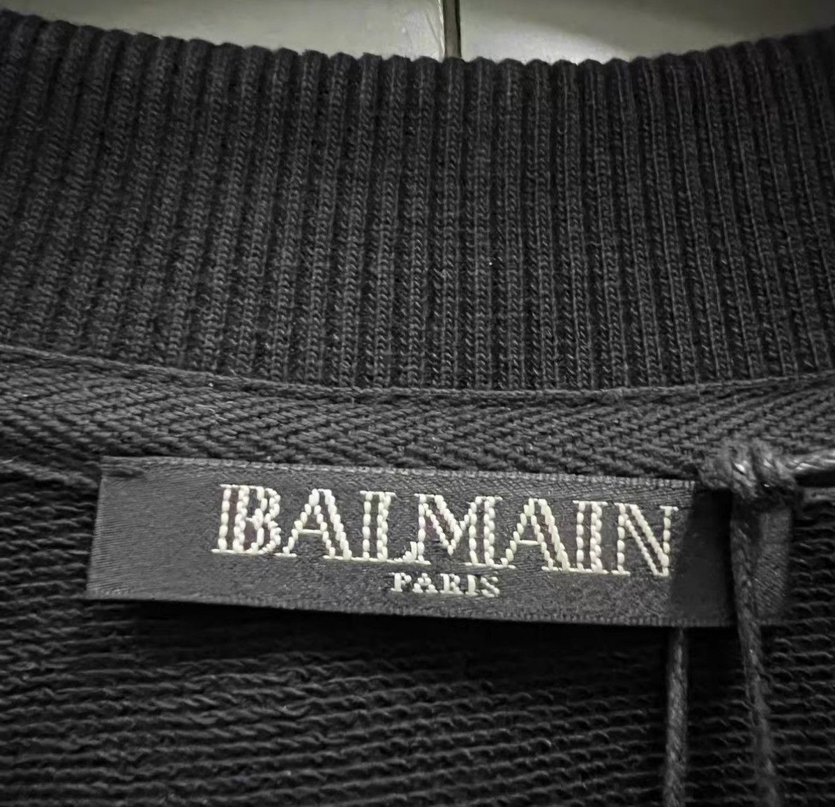 Balmain Balmain Black Logo Print Sweatshirt J41 Size S / US 4 / IT 40 - 3 Thumbnail