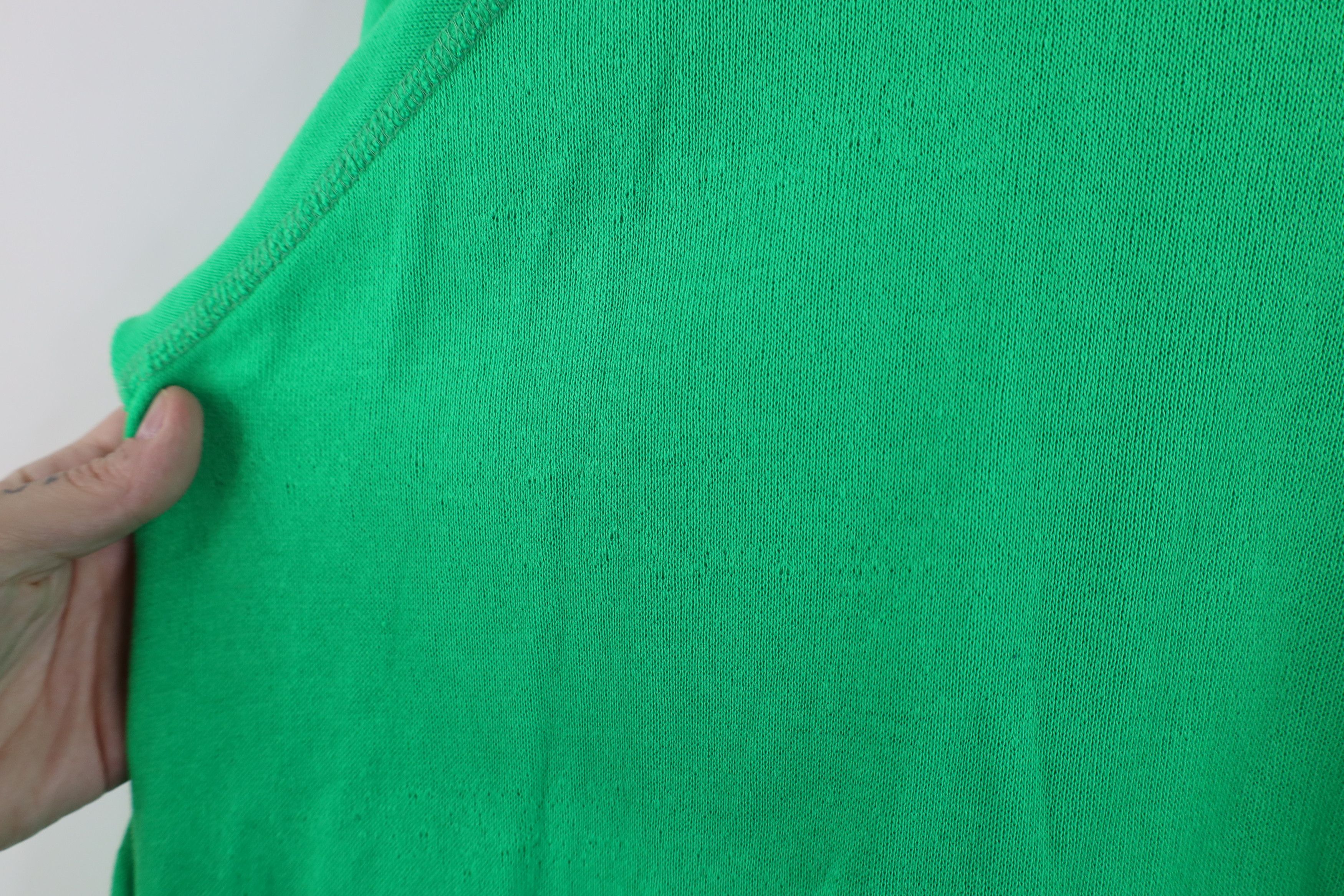 Vintage Vintage 70s Streetwear Thin Crewneck Sweatshirt Green USA Size L / US 10 / IT 46 - 10 Thumbnail