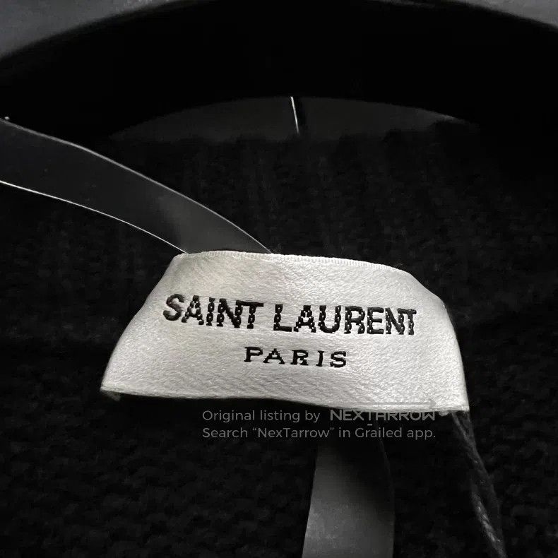 Saint Laurent Paris Saint Laurent Paris Black crew neck knitted sweater Size US S / EU 44-46 / 1 - 3 Thumbnail