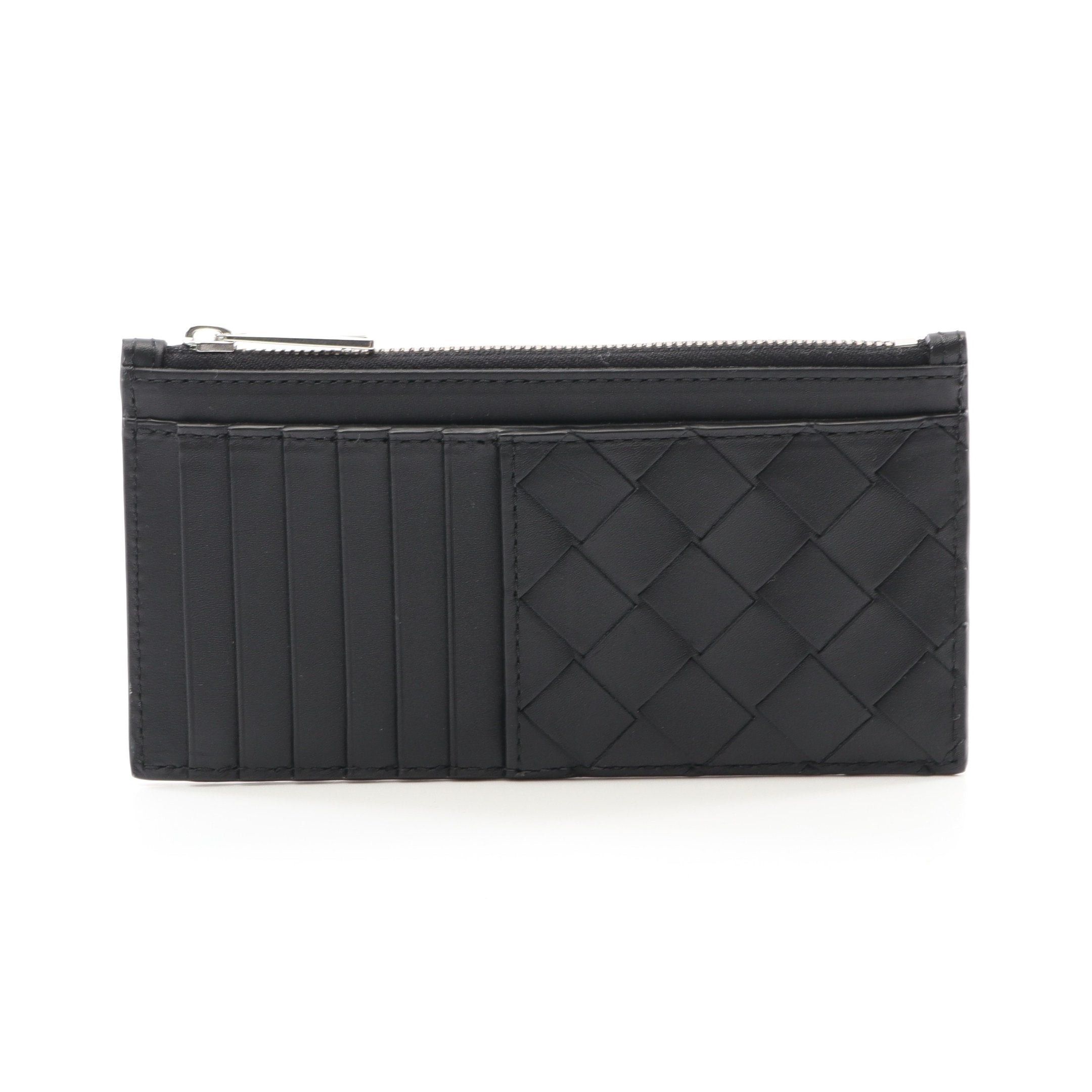 Bottega Veneta Bottega Veneta Intrecciato Card Case Coin Purse Leather Black Size ONE SIZE - 1 Thumbnail