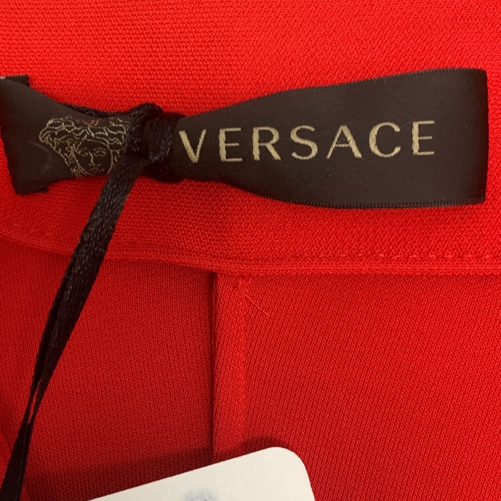 Versace NWT Versace Red Long Sleeve Knee-Length Dress Size S / US 4 / IT 40 - 4 Thumbnail
