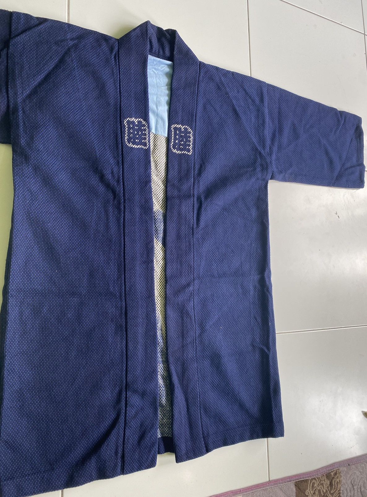 Japanese Brand KIMONO INDIGO DARK BLUE NORAGI NICE DESIGN JACKETS Size US XXL / EU 58 / 5 - 4 Thumbnail