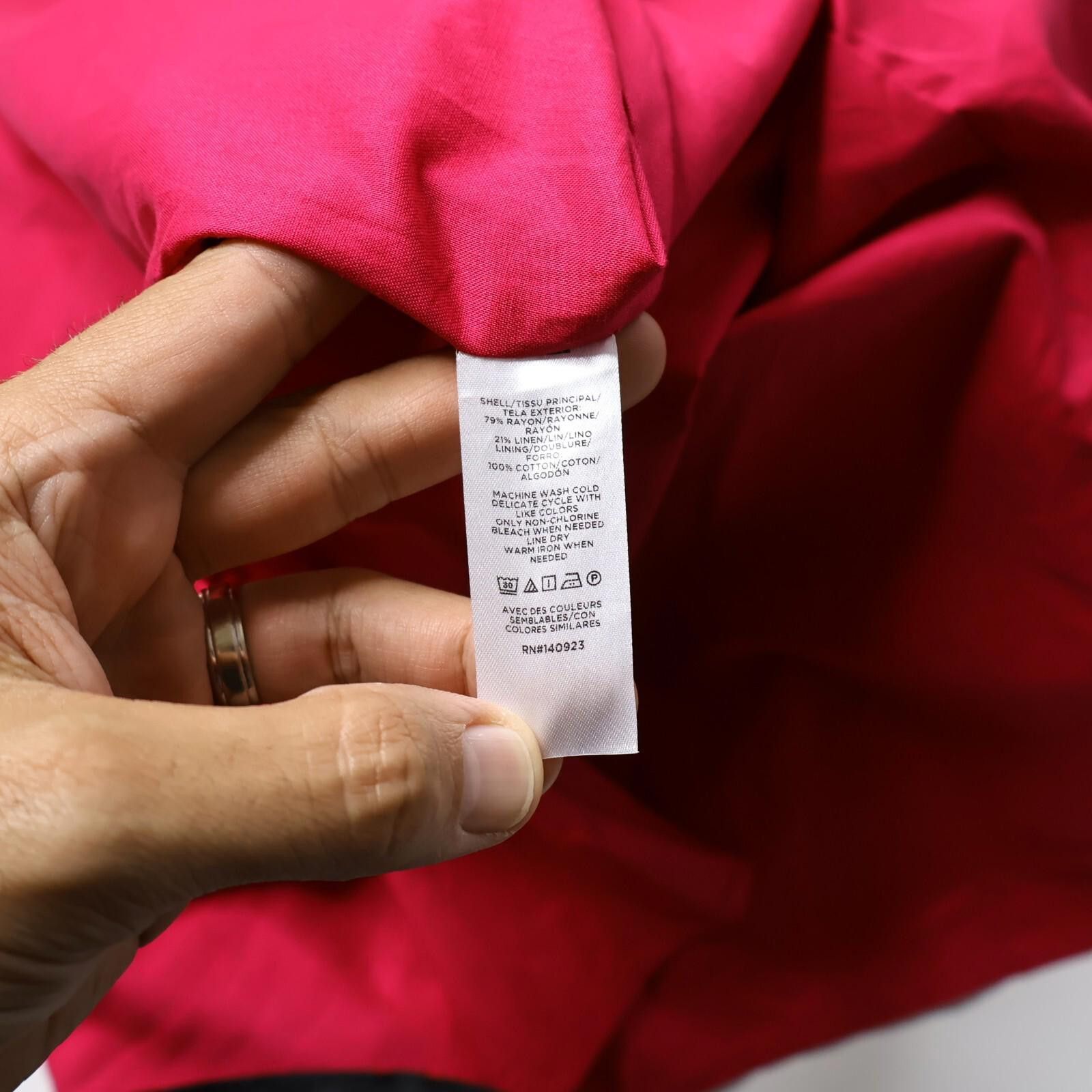 Designer LOFT Hot Pink Tiered Midi Dress Linen Blend 14 Preppy Barbie Size XL / US 12-14 / IT 48-50 - 5 Thumbnail