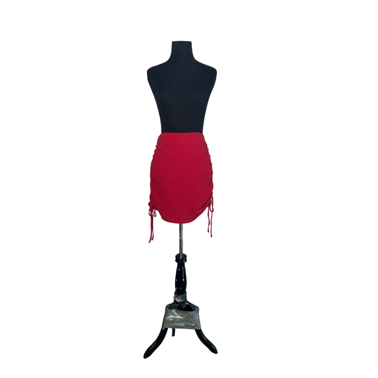 Anthropologie Le Lis red ruched mini skirt size M Size 30" / US 8 / IT 44 - 12 Thumbnail