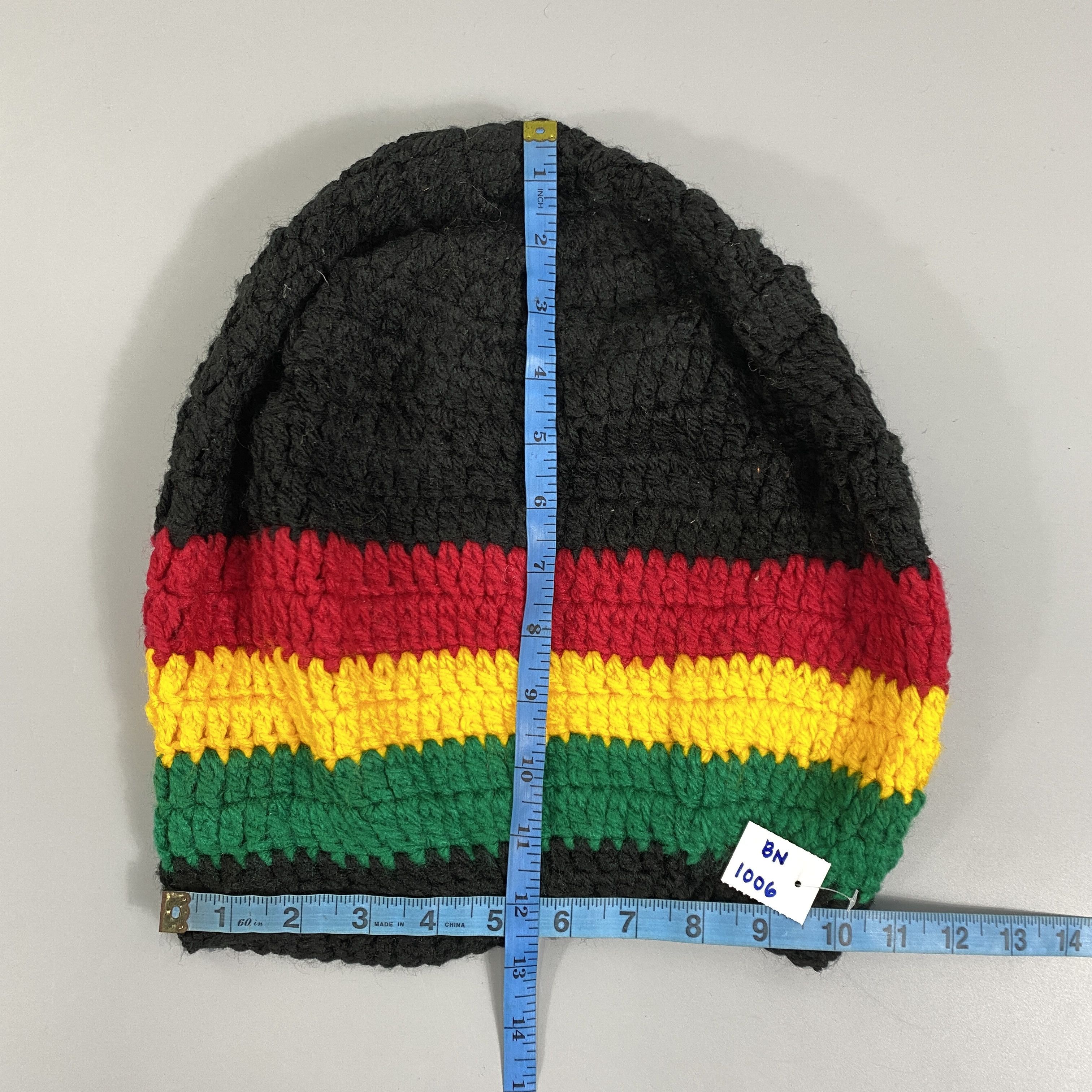 Japanese Brand Vintage Rasta Knitted Slouchy Beanie Hat -BN1006 Size ONE SIZE - 5 Thumbnail