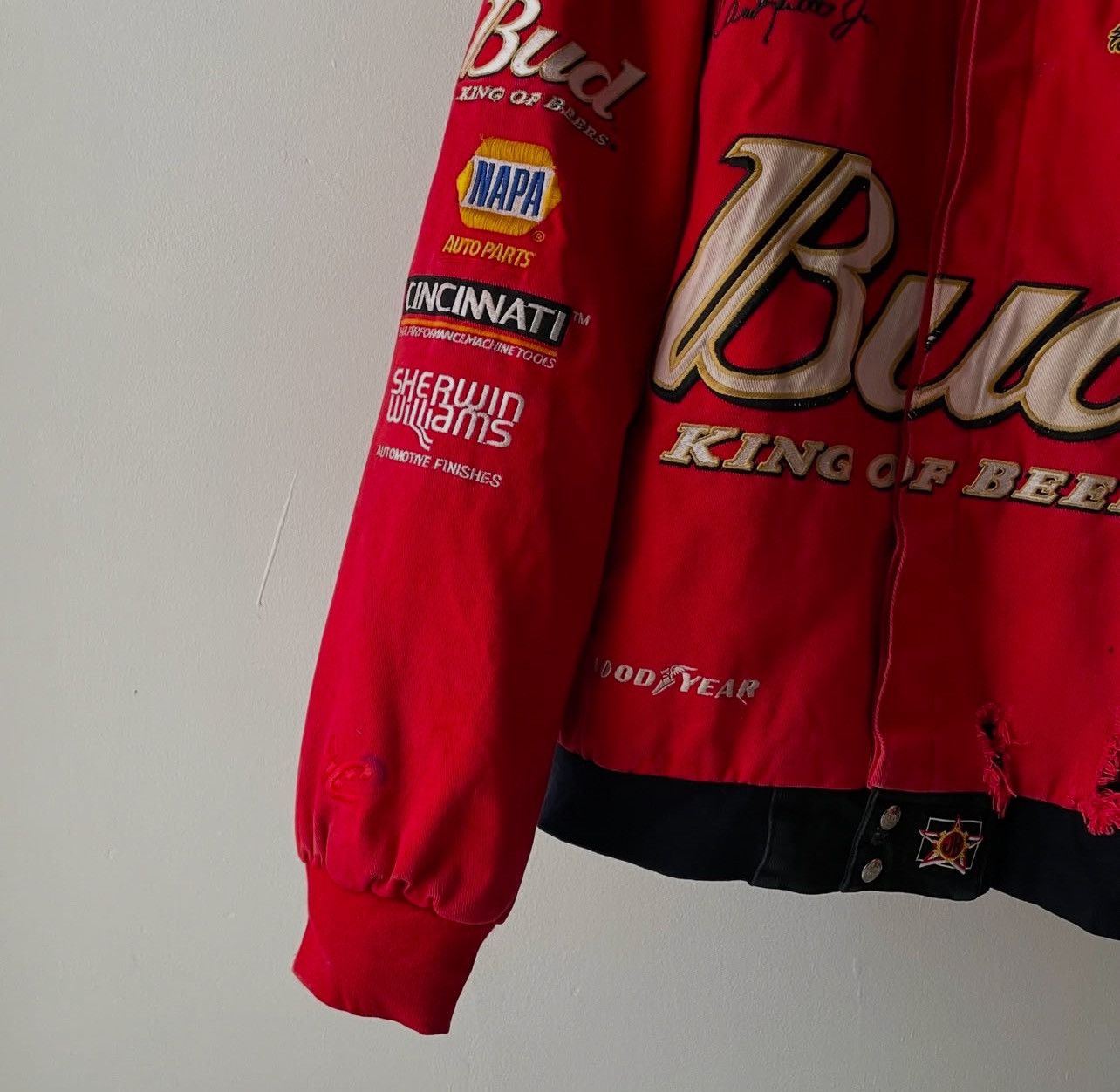 Chase Authentics × Vintage 90’s Vintage Budweiser Racing Jacket by JD Design Size US XXL / EU 58 / 5 - 3 Thumbnail