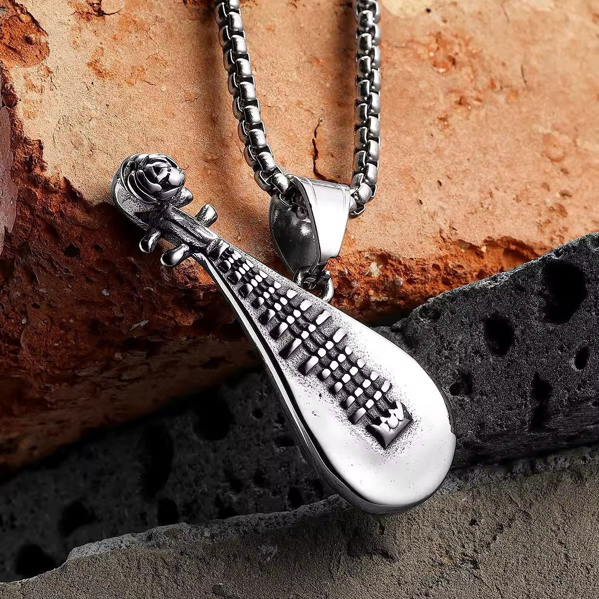 Jewelry Lute Stainless Pendant Necklace Size ONE SIZE - 2 Thumbnail