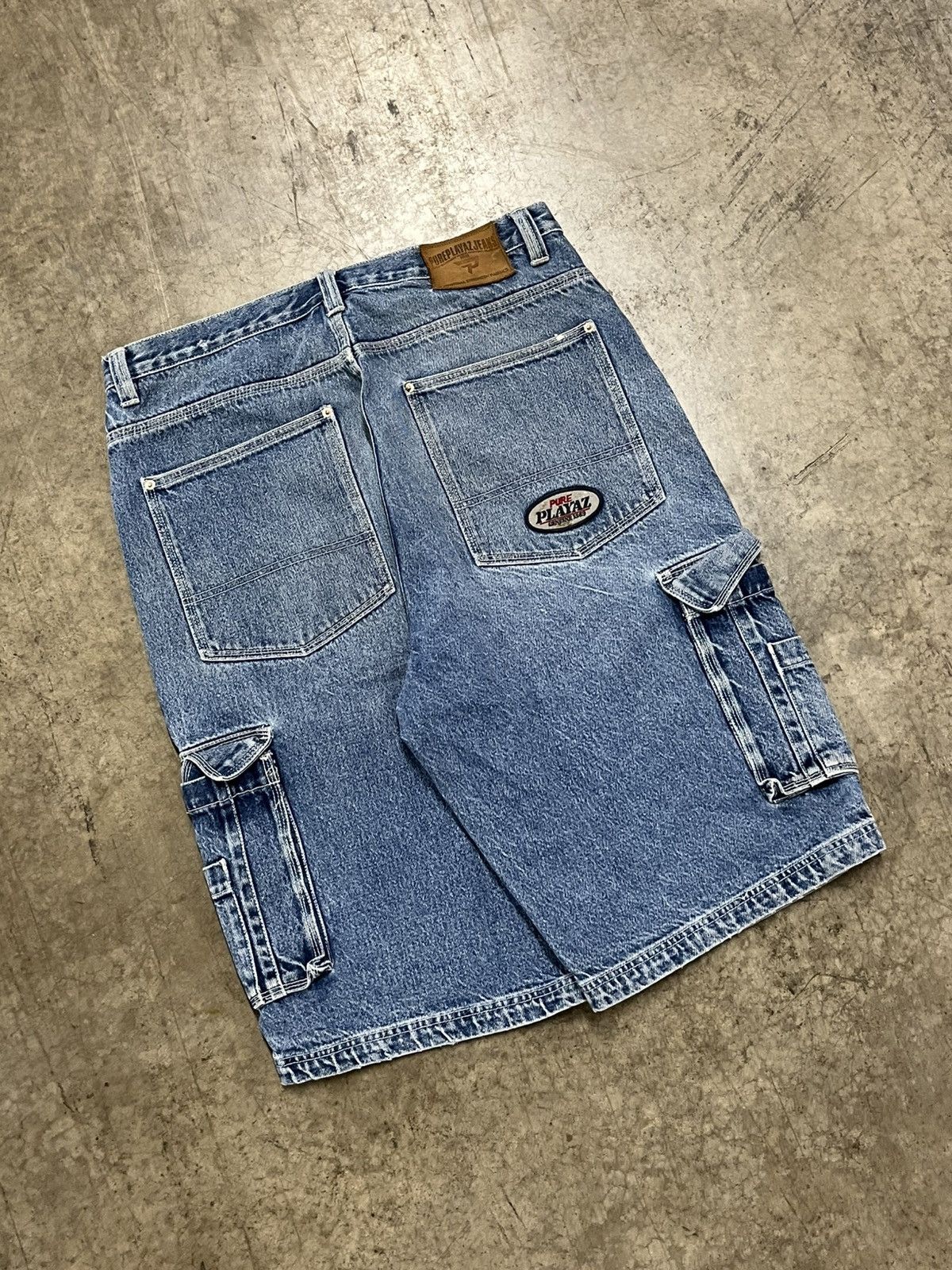 JNCO × Vintage Y2K pure playz baggy jorts carpenter cargo skater hype rare Size US 36 / EU 52 - 4 Thumbnail