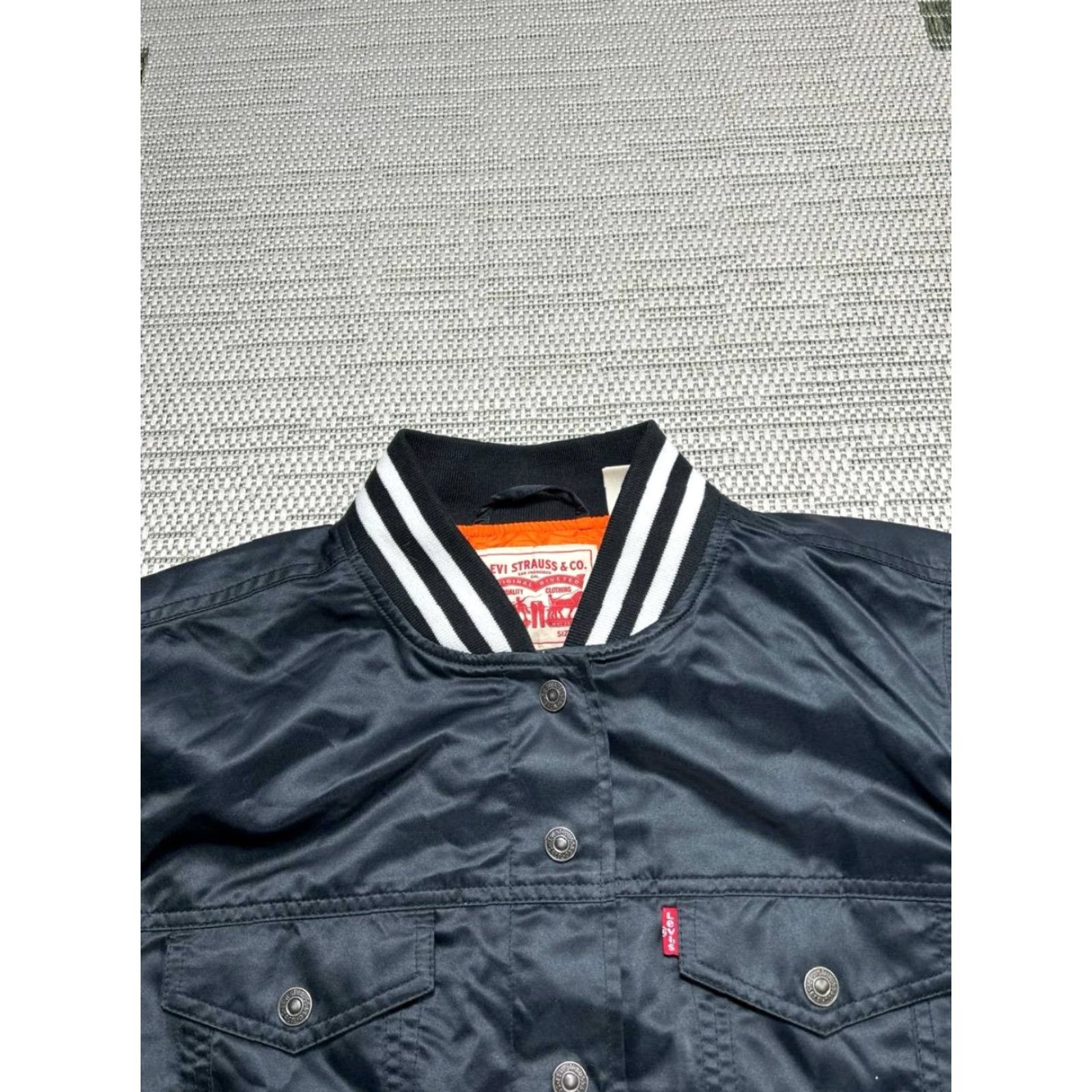 Levi's Levi's Trucker Bomber Jacket Womens 1X Satin Black Logo Vintage No Size XL / US 12-14 / IT 48-50 - 3 Thumbnail