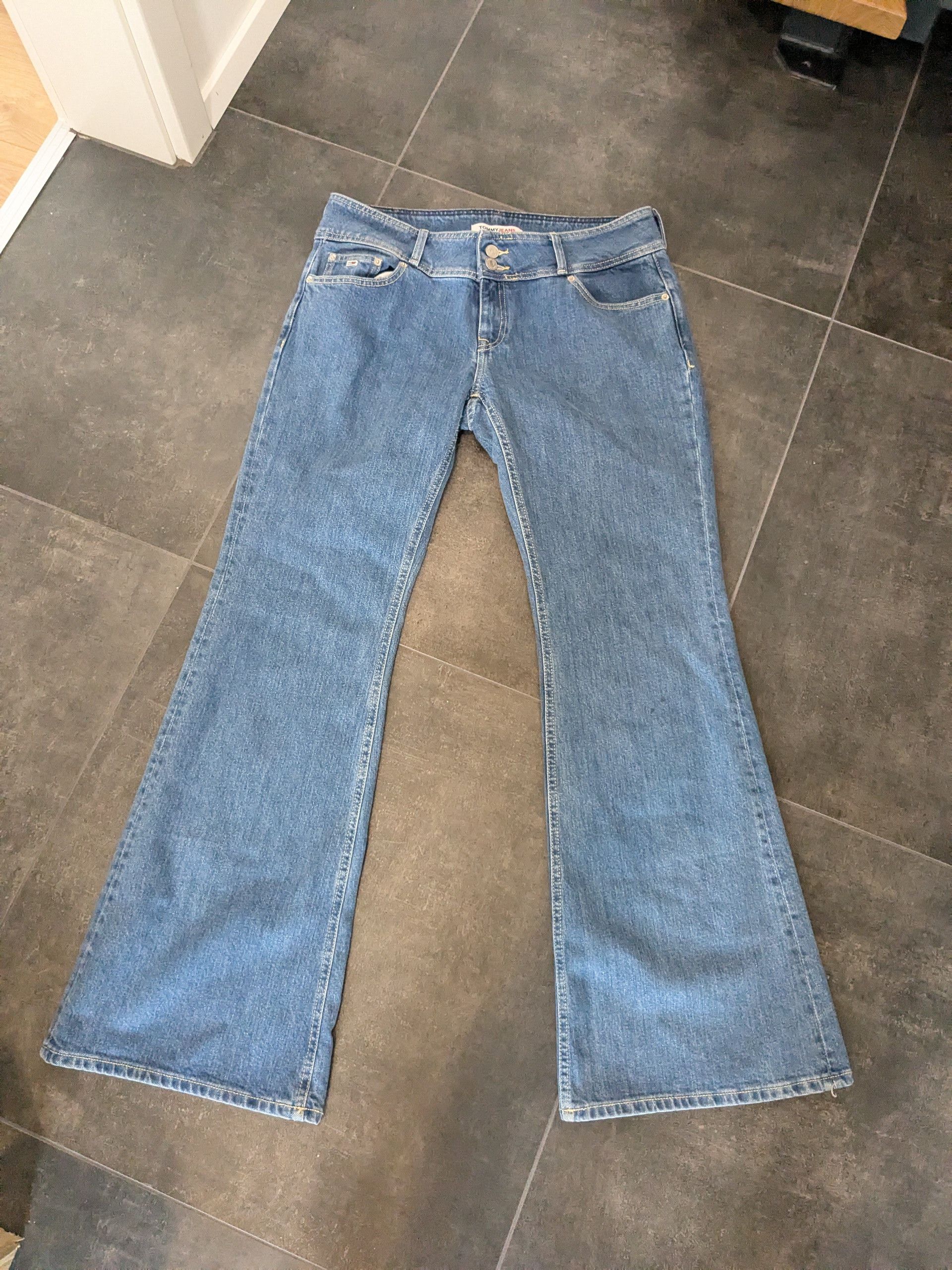 Tommy Hilfiger × Tommy Jeans Tommy Jeans 31/32 Wide Flared Blue Jeans Baggy Denim Size 31" - 1 Thumbnail