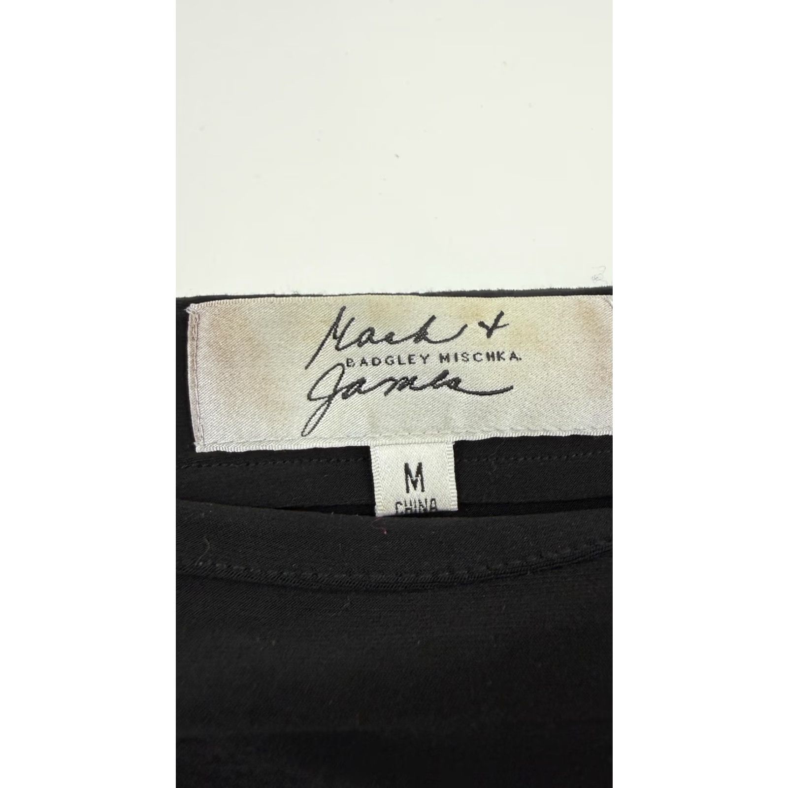 Badgley Mischka Mark + James by Badgley Mischka Dress Womens Medium Black Dolman V-Neck Stretch Size M / US 6-8 / IT 42-44 - 5 Thumbnail
