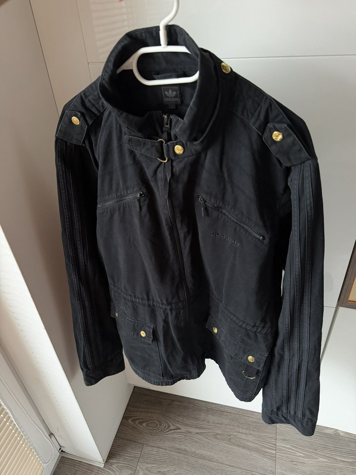 Adidas Rare Swag Avant Garde Adidas 3 Stripes Drip Cotton Jacket Size US L / EU 52-54 / 3 - 3 Thumbnail