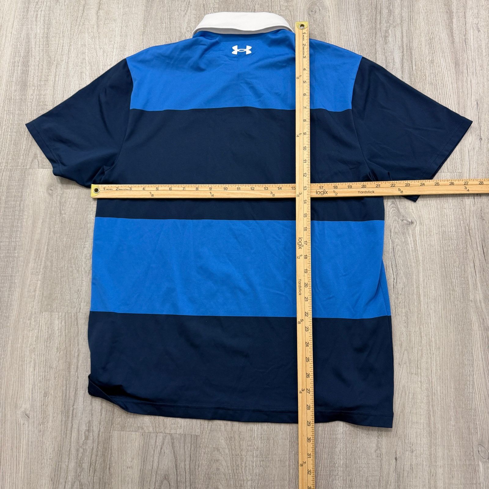Under Armour Under Armour The Playoff Polo Shirt Large Blue Striped Size US L / EU 52-54 / 3 - 7 Thumbnail