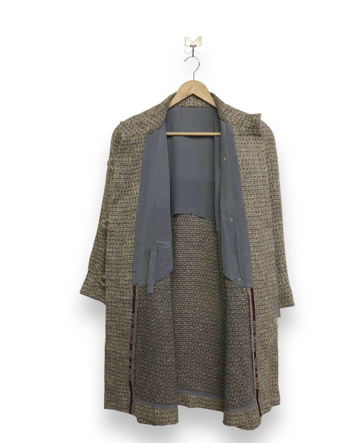 Japanese Brand × Smartwool Fancy Worsted Smart Wool Design Long Coat Jacket Size US M / EU 48-50 / 2 - 3 Thumbnail