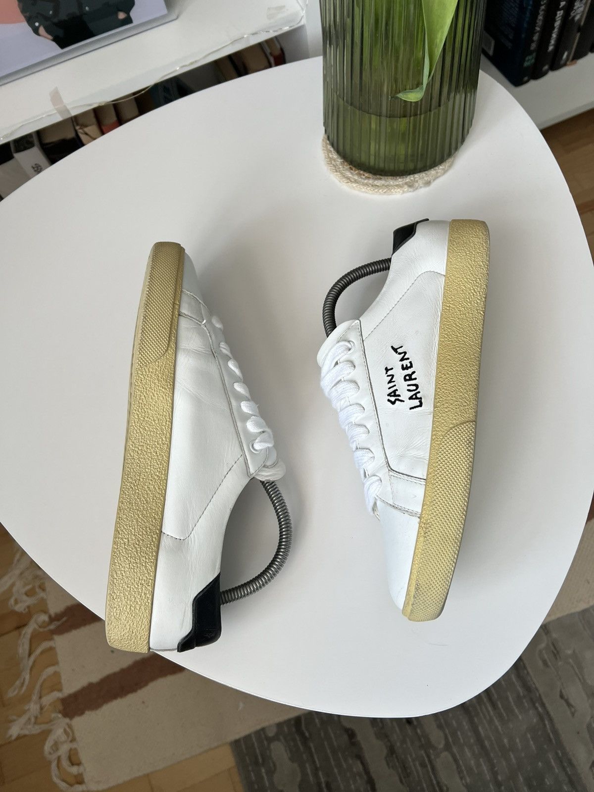 Saint Laurent Paris Saint laurent low top sneakers shoes leather luxury Size US 6.5 / EU 39-40 - 5 Thumbnail