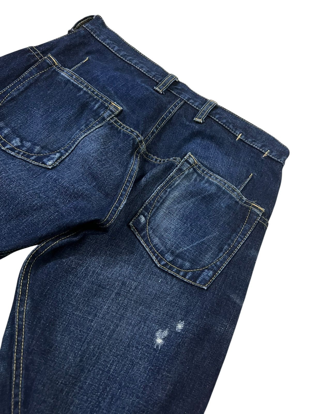 Japanese Brand RNA Twist Leg Distress Low Rise Flare Bootcut Jean Size US 29 - 9 Thumbnail