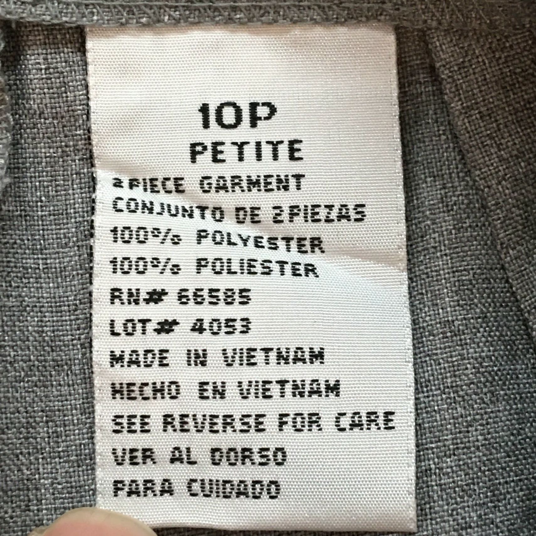 Vintage VINTAGE Womens Dress Pants Gray Back Zip 10P Petite Regular Fit Tailored Casual Women’s Pants Size 28" / US 6 / IT 42 - 6 Thumbnail