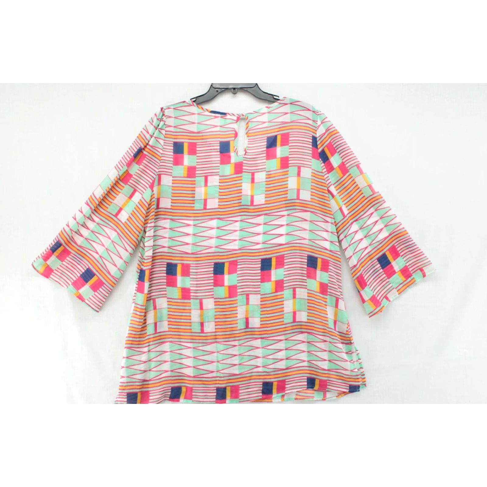 Vintage Umgee Tunic Women's 1XL Geometric Flutter Flowy Sheer Topper Boho whimsical Size XL / US 12-14 / IT 48-50 - 3 Thumbnail