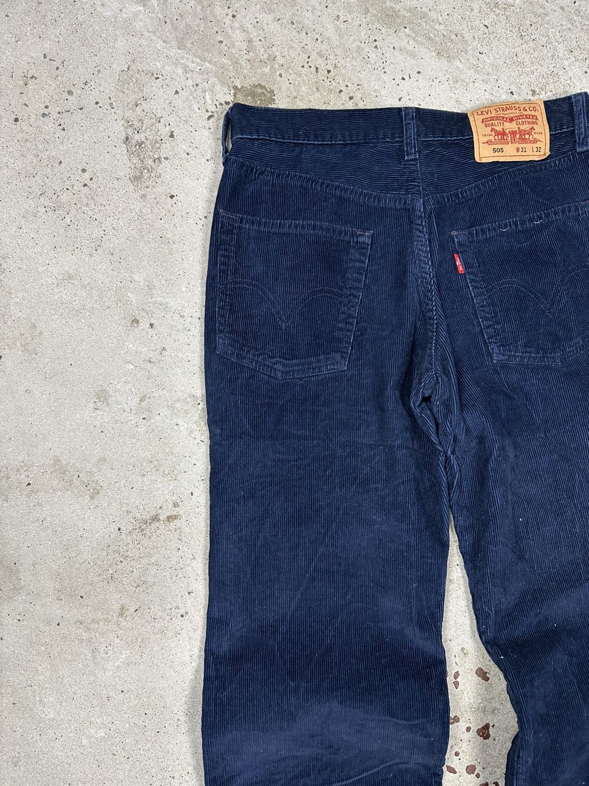 Levi's × Vintage Vintage 90s Levi’s 505 Blue Corduroy Pants Denim Jeans Size US 30 / EU 46 - 14 Thumbnail
