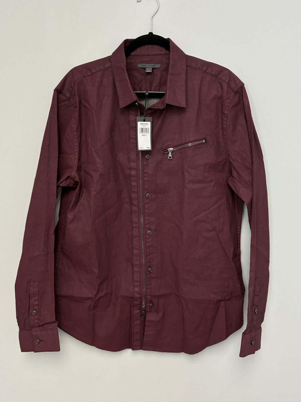 John Varvatos Garment Washed Slim Fit Shirt Size Large. Size US L / EU 52-54 / 3 - 5 Thumbnail