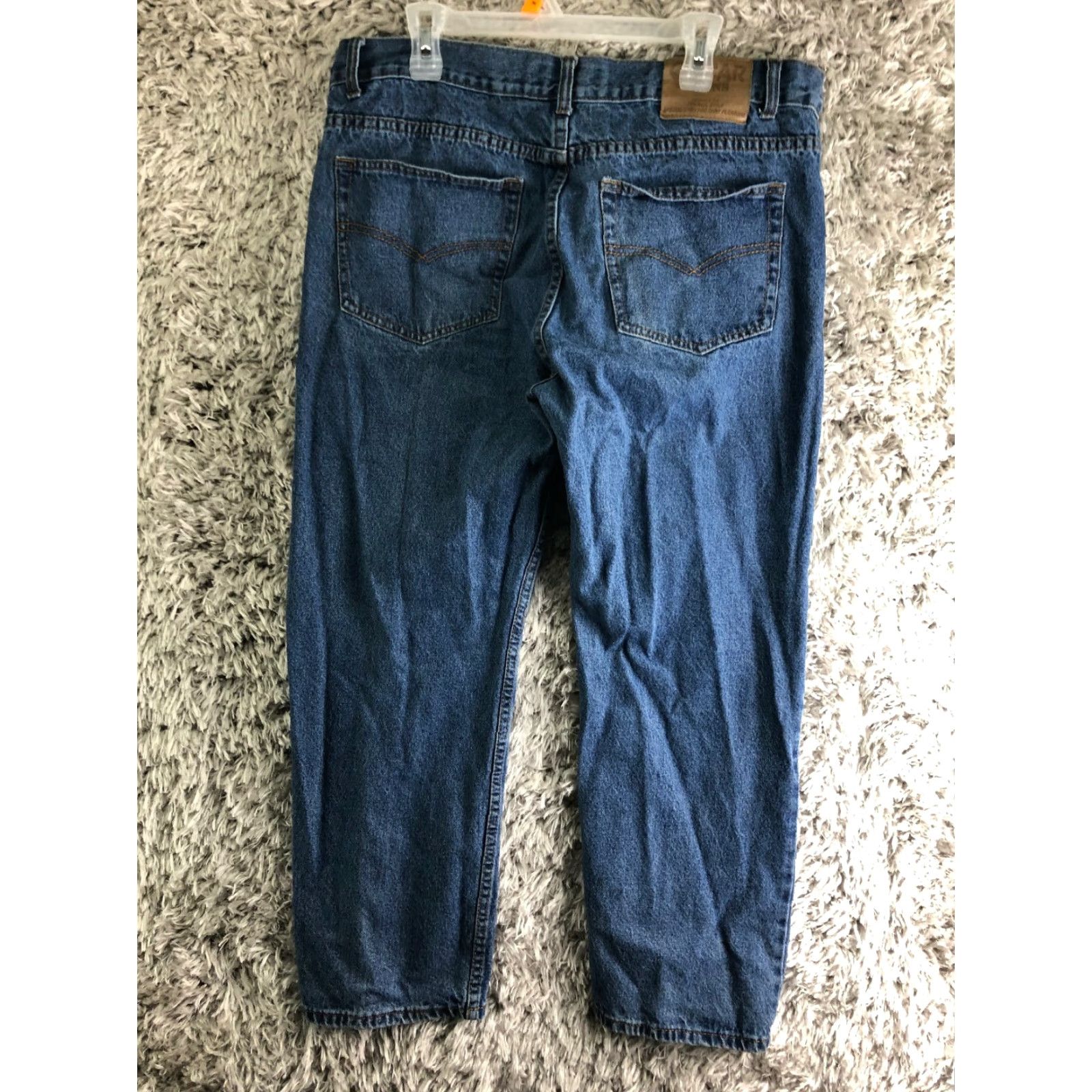 Denime Oscar Jeans Mens 40x30 Mid Rise Straight Leg Medium Wash Blue Denim Jeans Size US 40 / EU 56 - 5 Thumbnail