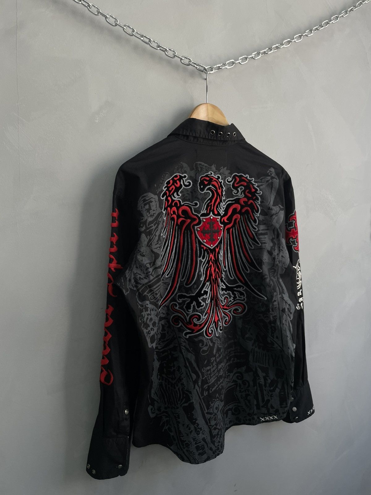 Affliction Vintage opium affliction style punk goth shirt button up Size US L / EU 52-54 / 3 - 11 Thumbnail