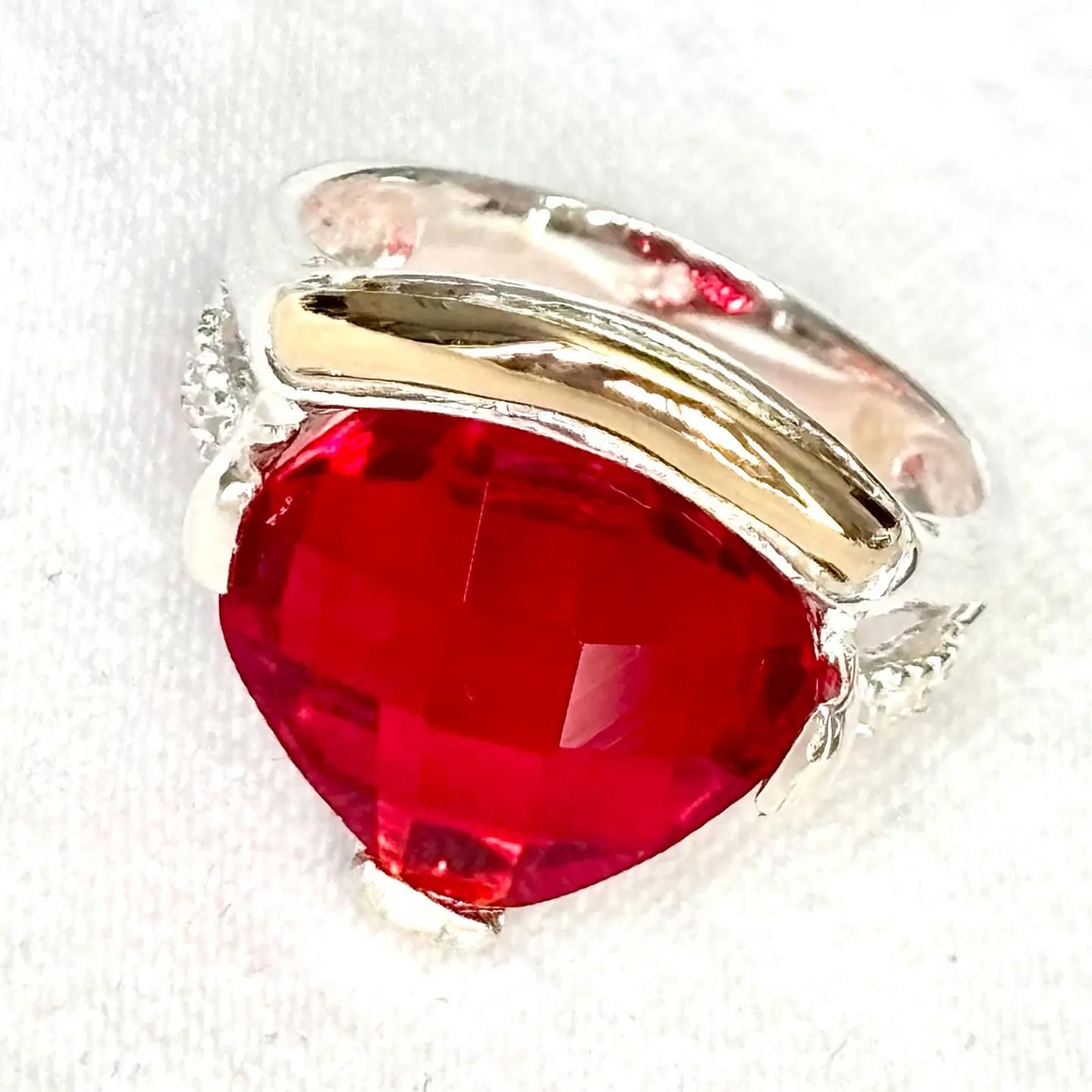 Other Red Flame Ring – 925 Sterling Silver & 10K Gold-Laminated Size ONE SIZE - 1 Thumbnail