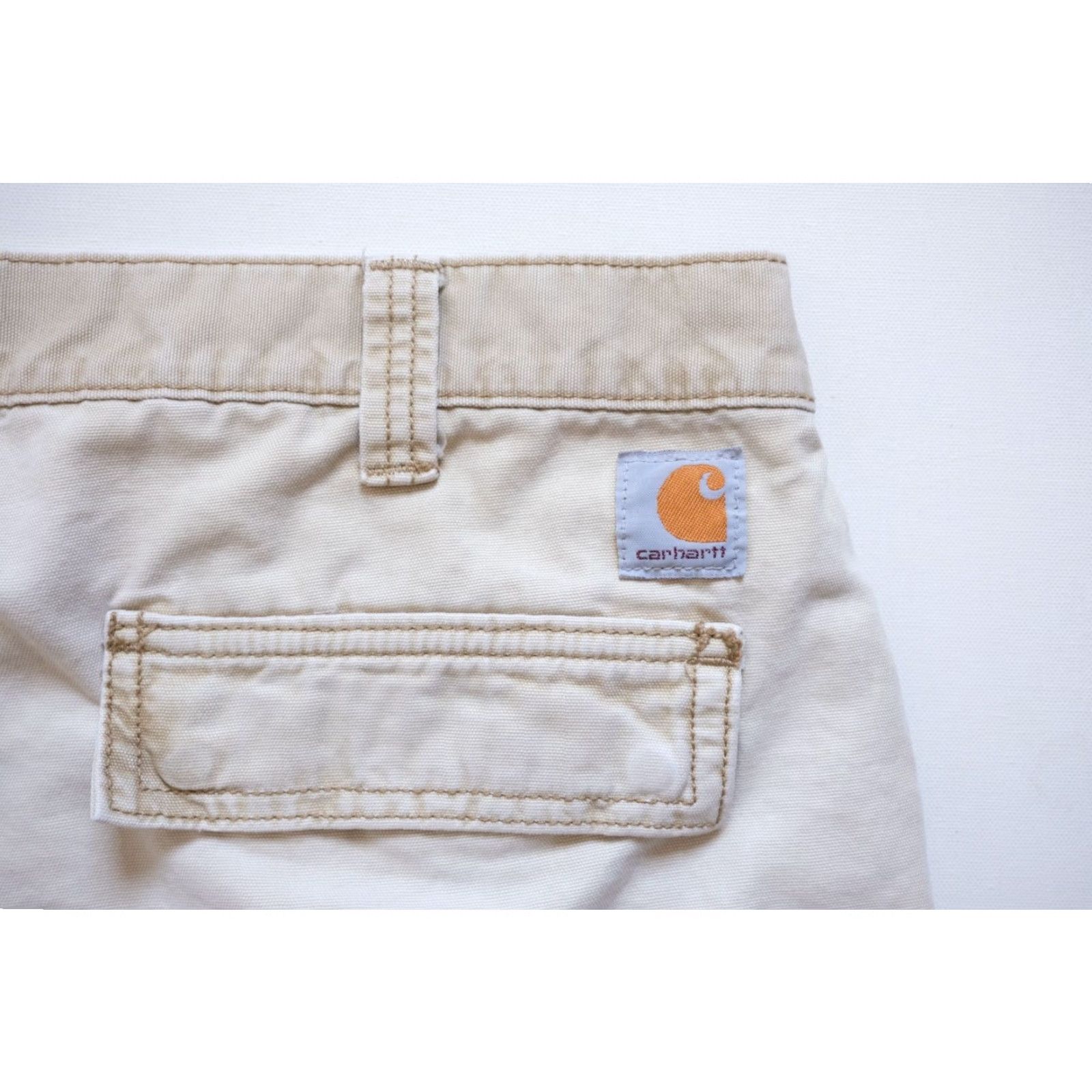 Carhartt VINTAGE Carhartt VTG Y2K 90s Workwear Distressed Cargo Pants Relaxed Fit Mens 38x32 Beige Cargo Pants 90s Womens? Size US 38 / EU 54 - 5 Thumbnail