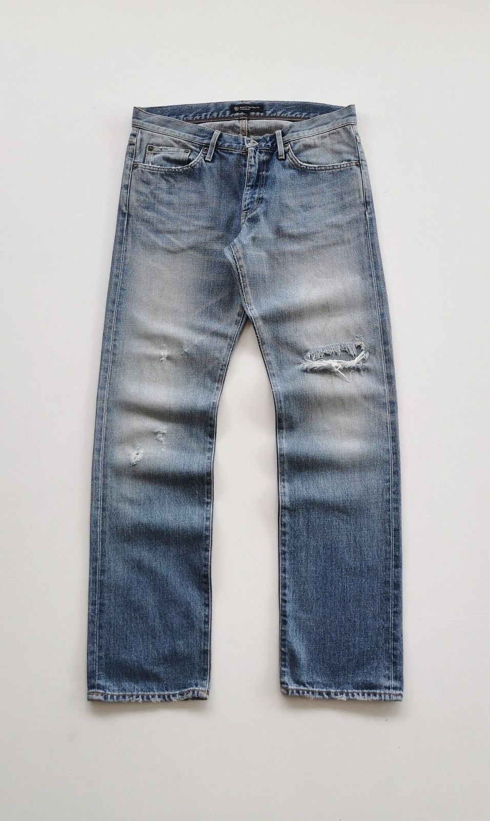 BEAUTY&YOUTH Beauty & Youth Japan Distressed Denim Jeans Size US 31 - 1 Thumbnail