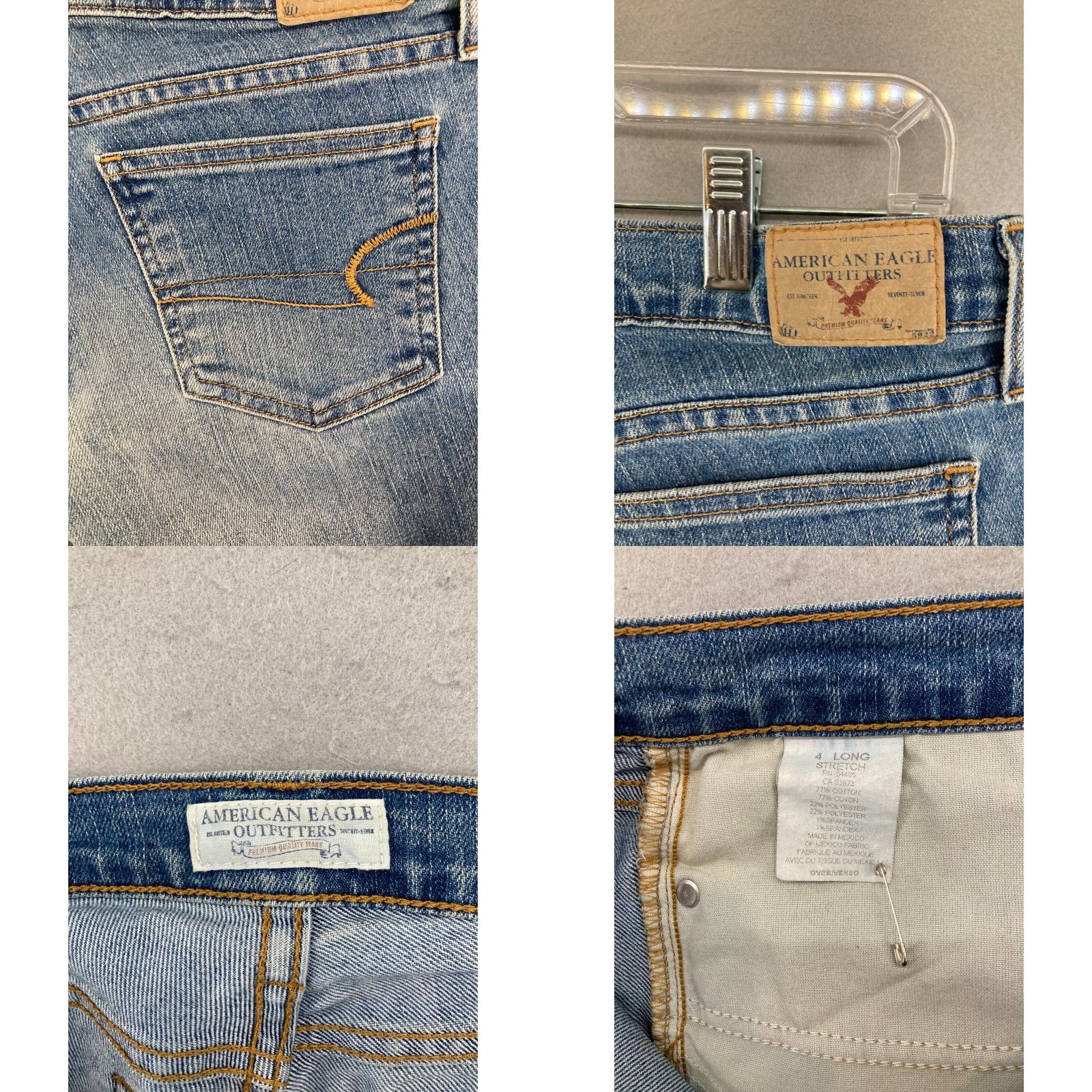 American Eagle Outfitters American Eagle Outfitters Jeans 4 Tall Flare Stretch Blue Medium Wash 90s Womens Size 27" / US 4 / IT 40 - 8 Thumbnail