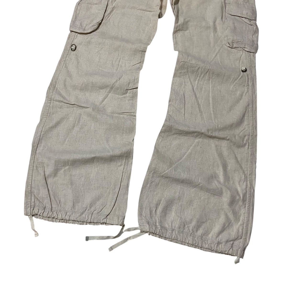 GOA GOA Flared Cargo Linen Pants Size US 31 - 9 Thumbnail