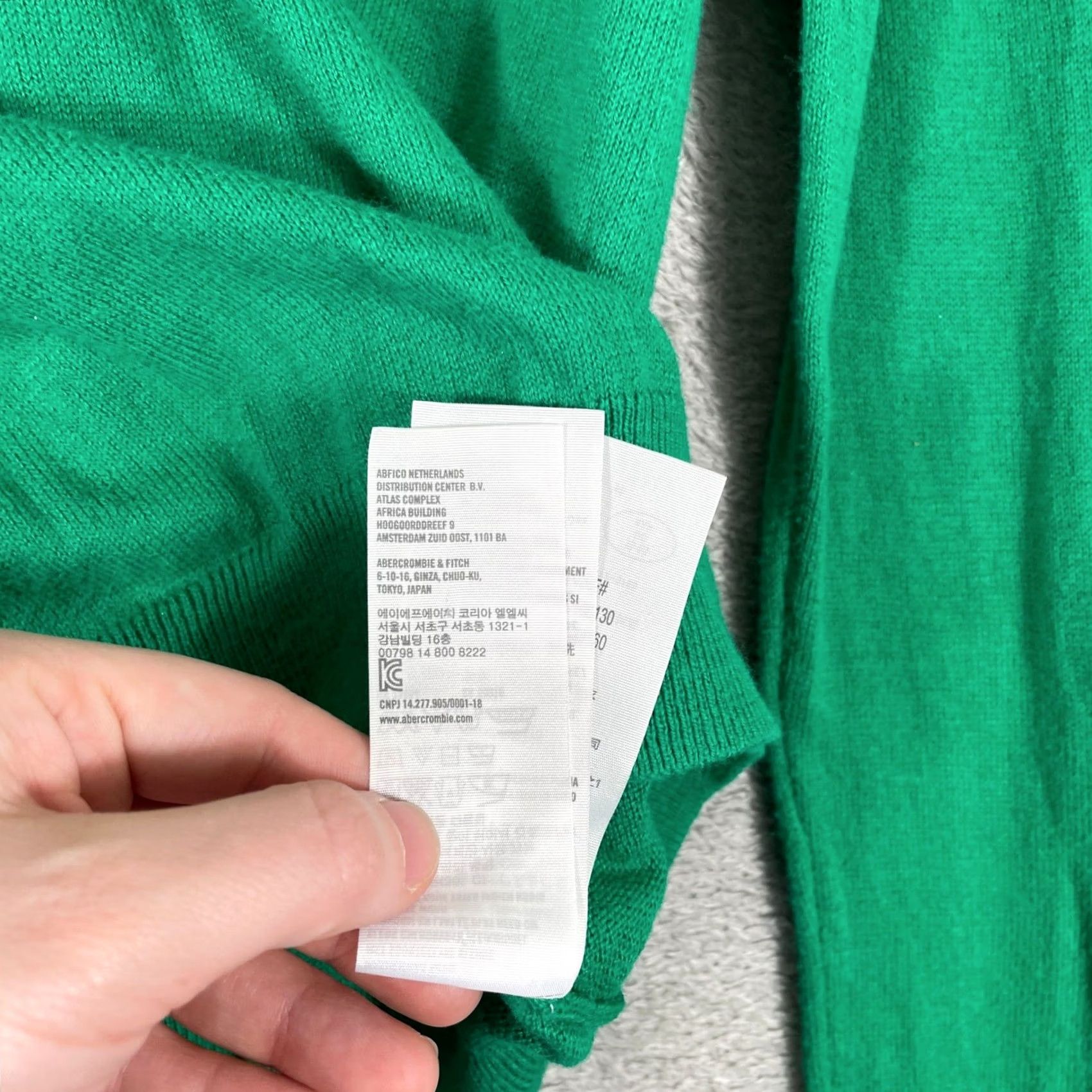 Abercrombie & Fitch Abercrombie & Fitch Sweater Womens M Green Cashmere Blend Neck Preppy Size M / US 6-8 / IT 42-44 - 6 Thumbnail