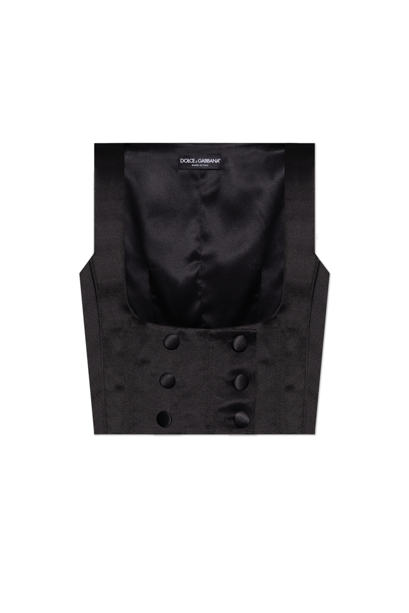 Dolce & Gabbana o1s22i1n0225 Silk Tuxedo Vest in Black Size S / US 4 / IT 40 - 1 Thumbnail