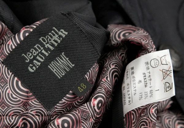 Jean Paul Gaultier Quilted Floral Jacquard Grograine Coat Black Size 48 Size US M / EU 48-50 / 2 - 20 Thumbnail