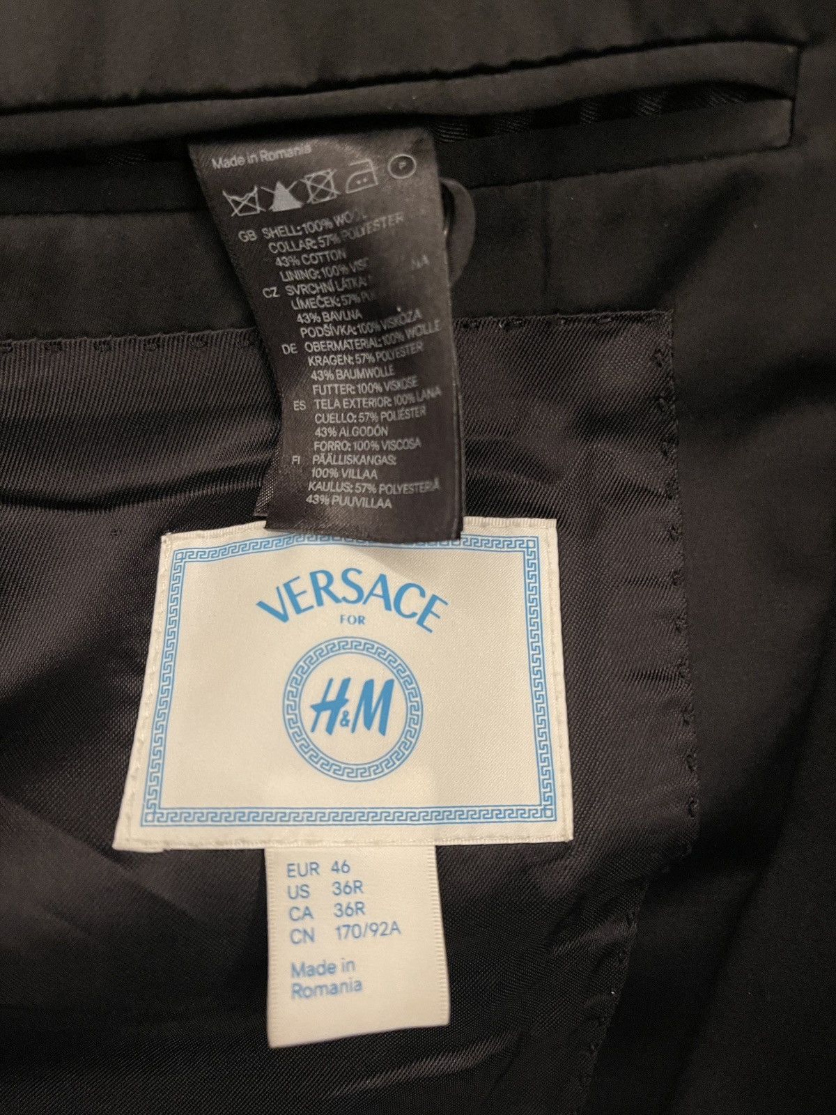 H&M × Versace H&M x Versace Suit Black Size 36R - 5 Thumbnail