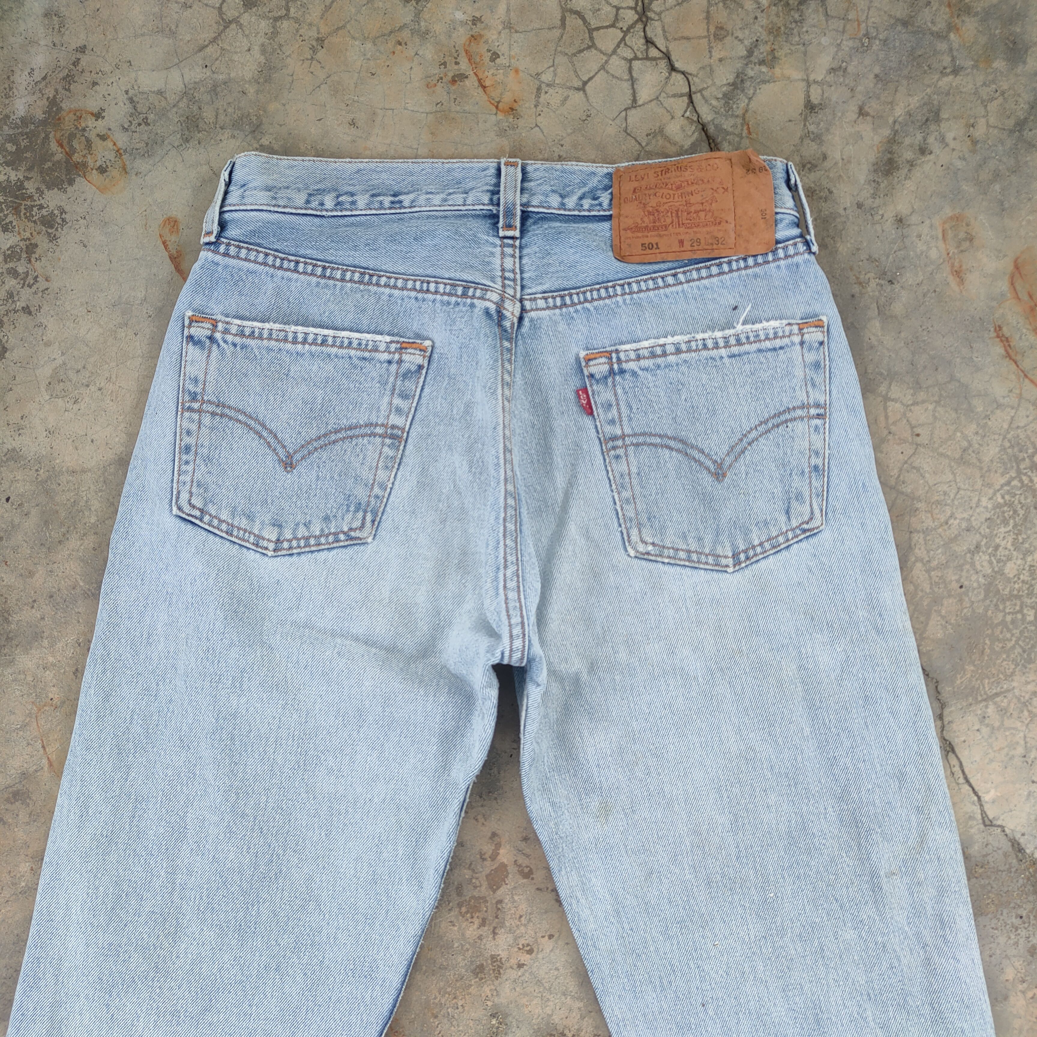 Jean × Levi's × Vintage VINTAGE LEVI'S 501 90' FADED WASH DISTRESSED JEANS PANTS Size US 29 - 9 Thumbnail