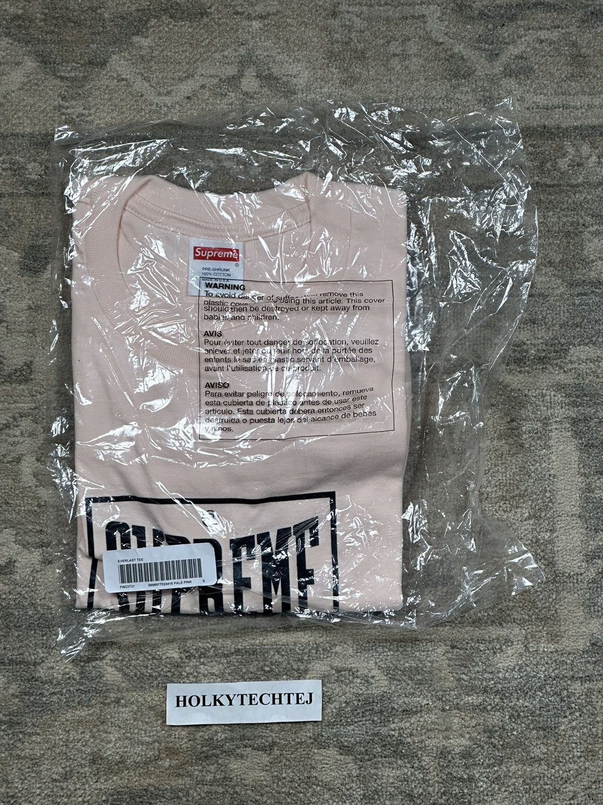 Supreme Supreme Warm Up Tee - Pale Pink - S - FW23 Size US S / EU 44-46 / 1 - 2 Thumbnail