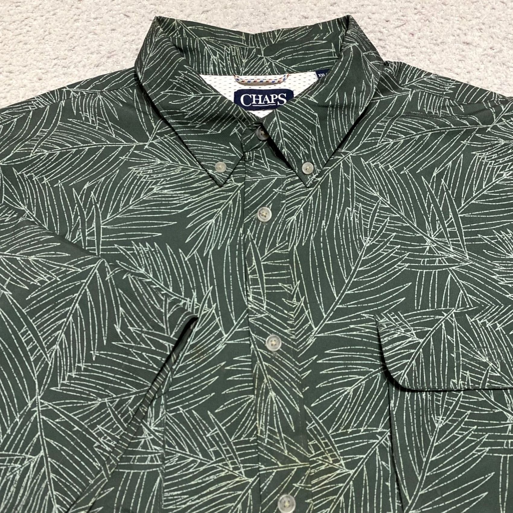 Chaps Chaps Ralph Lauren Shirt Floral Button-Down Green 2XL Mens Shirt Casual Shirt 2XL Green Floral Button-Up Chaps Mens Shirt Size US XXL / EU 58 / 5 - 5 Thumbnail