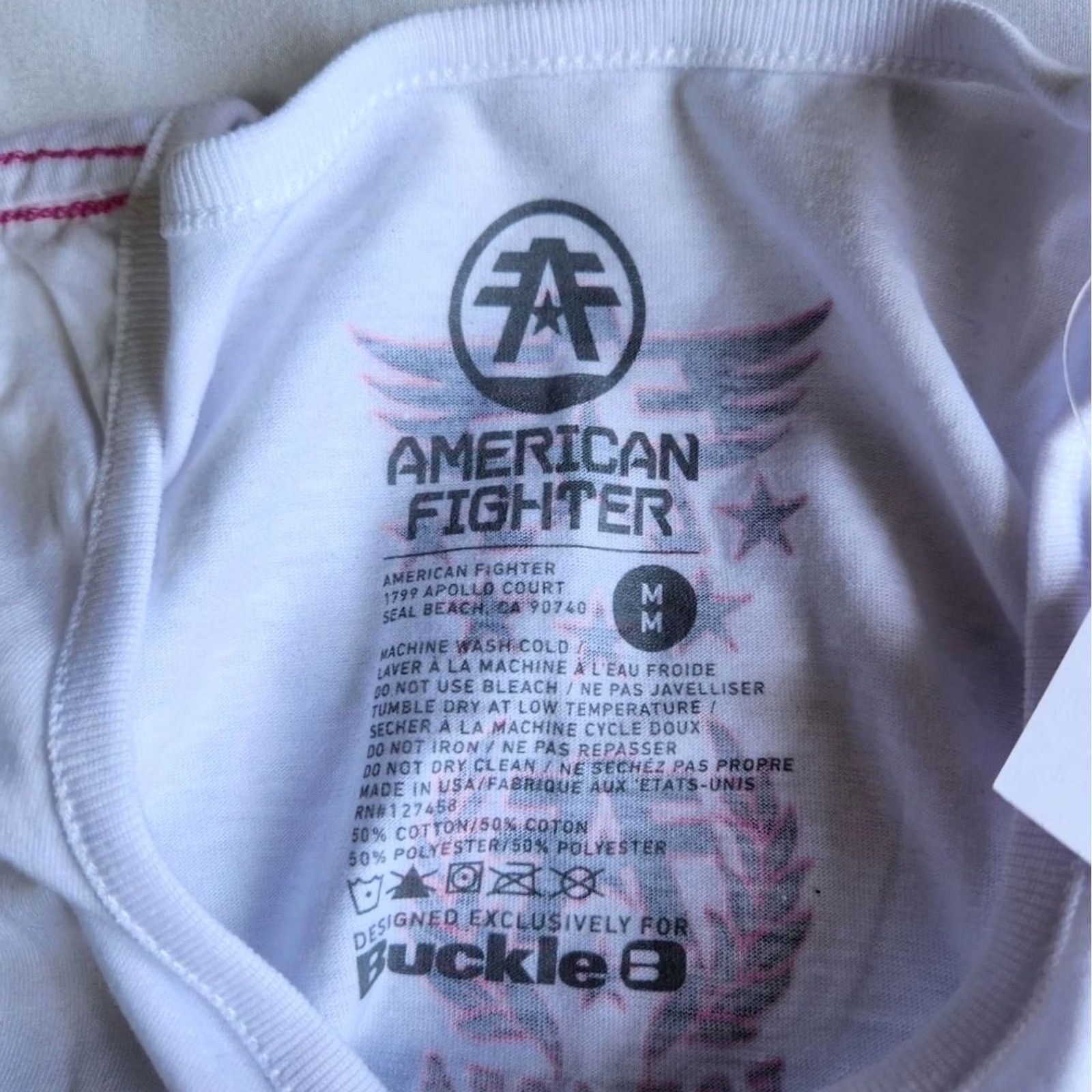 Vintage American Fighter T-Shirt Size L / US 10 / IT 46 - 5 Thumbnail