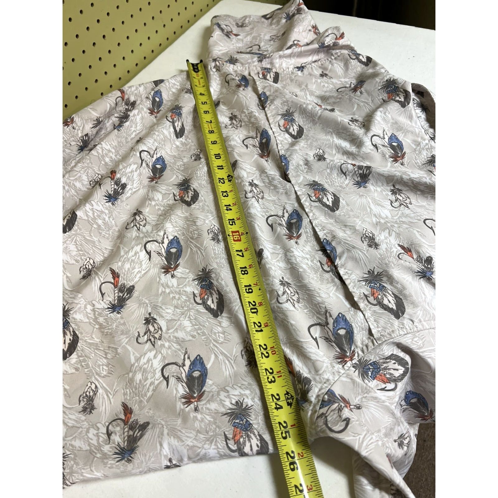 Chaps Chaps Mens 2XL Button-Up Fishing Shirt Vented Allover Print Caped Short Sleeve Floral Fish Outdoor Breathable Lightweight Easy Care Beige Caped? Size US XXL / EU 58 / 5 - 5 Thumbnail